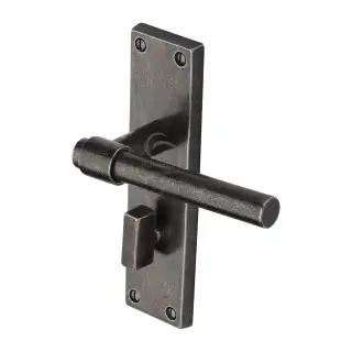 RPW23930 M.Marcus Rustic Pewter Door Handle Bathroom Set Fountain Design