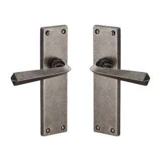 RPW2510 M.Marcus Rustic Pewter Door Handle Lever Latch Bridgnorth Design