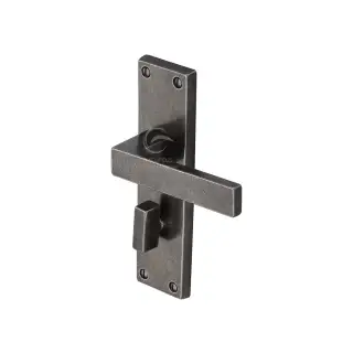 RPW3130 M.Marcus Rustic Pewter Door Handle Bathroom Set Cheswell Design