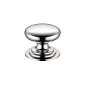 FCH01CPN - Zoo Hardware Victorian Cupboard Knob 38mm dia. Polished Nickel