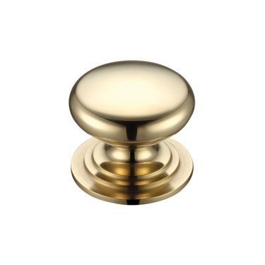 Click Here To Enlarge This Photo Of FCH01D - Zoo Hardware Victorian Cupboard Knob 45mm dia. Polished Brass