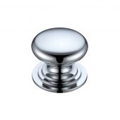 FCH01DCP - Zoo Hardware Victorian Cupboard Knob 45mm dia. Polished Chrome