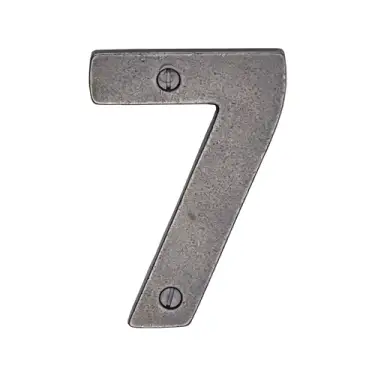 Click Here To Enlarge This Photo Of RPW351 7 M.Marcus Rustic Pewter Numeral 7 Screw Fixing 76mm (3")