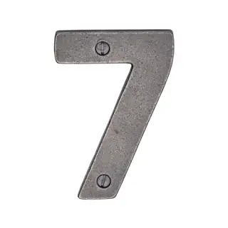 RPW351 7 M.Marcus Rustic Pewter Numeral 7 Screw Fixing 76mm (3")