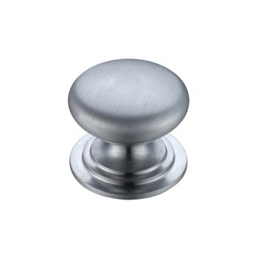 Click Here To Enlarge This Photo Of FCH01DSC - Zoo Hardware Victorian Cupboard Knob 45mm dia. Satin Chrome