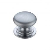 FCH01DSC - Zoo Hardware Victorian Cupboard Knob 45mm dia. Satin Chrome
