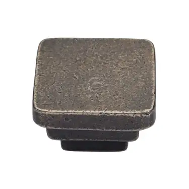 Click Here To Enlarge This Photo Of RPW3672 38 M.Marcus Rustic Pewter Cabinet Knob Square Stepped Design 38mm