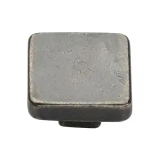RPW3674 38 M.Marcus Rustic Pewter Cabinet Knob Square Design 38mm
