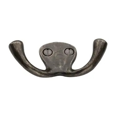 Click Here To Enlarge This Photo Of RPW386 M.Marcus Rustic Pewter Double Coat Hook