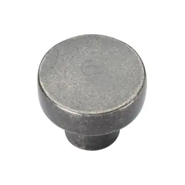 Click Here To Enlarge This Photo Of RPW3880 32 M.Marcus Rustic Pewter Cabinet Knob Round Disc Design 32mm