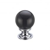 FCH02ACPBL - Zoo Hardware Glass Ball Cabinet Knob 25mm Black