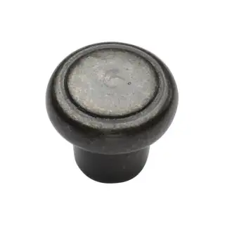 RPW3990 32 M.Marcus Rustic Pewter Cabinet Knob Newport Design 32mm