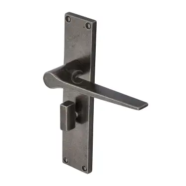 Click Here To Enlarge This Photo Of RPW41830 M.Marcus Rustic Pewter Door Handle Bathroom Set Gio Design