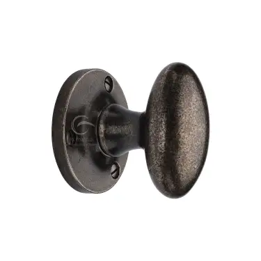 Click Here To Enlarge This Photo Of RPW4555 M.Marcus Rustic Pewter Mortice Knob on Rose Knowle Design