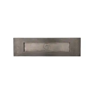 RPW467 343 M&period;Marcus Rustic Pewter Letterplate 13 1&sol;2" x 3 2&sol;3"