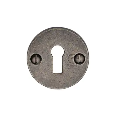 Click Here To Enlarge This Photo Of RPW553 M.Marcus Rustic Pewter Round Key Escutcheon