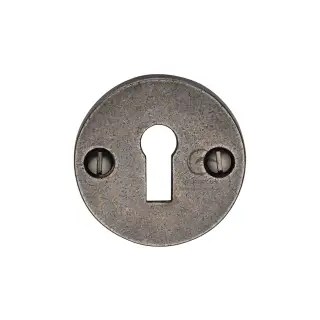 RPW553 M.Marcus Rustic Pewter Round Key Escutcheon