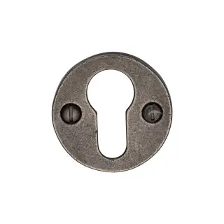 RPW556 M.Marcus Rustic Pewter Euro Profile Cylinder Escutcheon