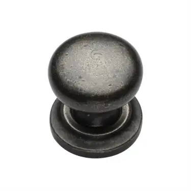 Click Here To Enlarge This Photo Of RPW613 32 M.Marcus Rustic Pewter Cabinet Knob Round Design on Rose 32mm