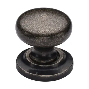 Click Here To Enlarge This Photo Of RPW613 38 M.Marcus Rustic Pewter Cabinet Knob Round Design on Rose 38mm