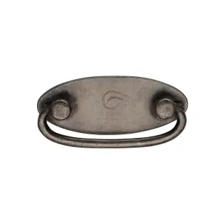 RPW6266 M.Marcus Rustic Pewter Oval Drop Pull