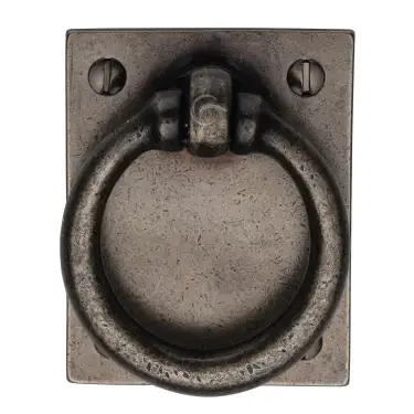 Click Here To Enlarge This Photo Of RPW6367 M.Marcus Rustic Pewter Ring Drop Pull on Plate
