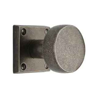 RPW8822 M.Marcus Rustic Pewter Mortice Knob on Rose Olympic Design