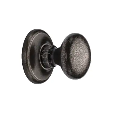 Click Here To Enlarge This Photo Of RPW901 M.Marcus Rustic Pewter Round Centre Door Knob 3"