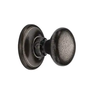 RPW901 M.Marcus Rustic Pewter Round Centre Door Knob 3"