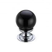FCH02BCPBL - Zoo Hardware Glass Ball Cabinet Knob 30mm Black