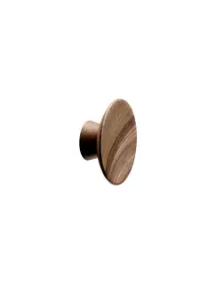 Furnipart 'Olympia' Wooden Cabinet Knob D50mm - Clear Lacquered Walnut (100413050-292)