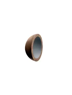 Furnipart 'Wok' Wooden Cabinet Knob D50mm - Clear Lacquered Walnut/ Dark Grey (101590050-292/708)