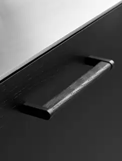 Furnipart 'Crossing' Wooden Cabinet Pull L168mm / C160mm - Black Ash/Matt Black (102990160-992/99)