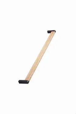 Click Here To Enlarge This Photo Of Furnipart 'Crossing' Wooden Cabinet Pull L328mm / C320mm - Oak Lacquered/Matt Black (102990320-052/99)