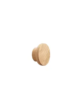 Click Here To Enlarge This Photo Of Furnipart 'Circle' Wooden Cabinet Knob D50mm - Clear Lacquered Oak (103820050-052)
