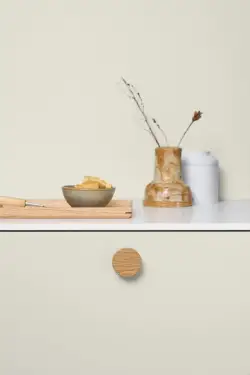 Click Here To Enlarge This Photo Of Furnipart 'Circle' Wooden Cabinet Knob D50mm - Clear Lacquered Oak (103820050-052)