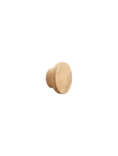 Furnipart 'Circle' Wooden Cabinet Knob D50mm - Clear Lacquered Oak (103820050-052)