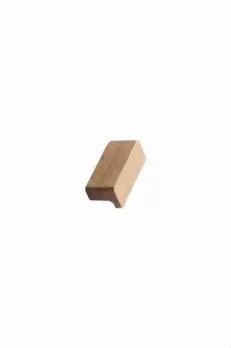 Furnipart 'Elan' Wooden Cabinet Knob L50mm / C32mm - Clear Lacquered Oak (104420032-052)