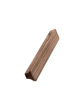 Click Here To Enlarge This Photo Of Furnipart 'Ante' Wooden Cabinet Pull L80mm / C64mm - Clear Lacquered Walnut (105220064-292)