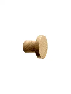Furnipart 'Circum' Wooden Cabinet Knob D33mm - Clear Lacquered Oak (106720033-052)