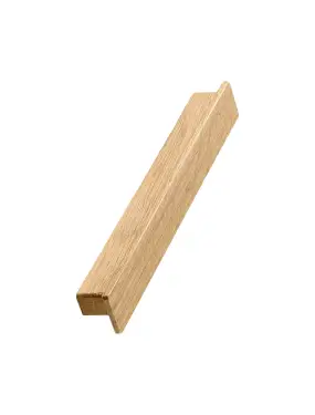 Click Here To Enlarge This Photo Of Furnipart 'Shelter' Wooden Cabinet Pull L62mm / C32mm - Clear Lacquered Oak (108220032-052)