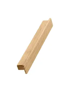Furnipart 'Shelter' Wooden Cabinet Pull L62mm / C32mm - Clear Lacquered Oak (108220032-052)