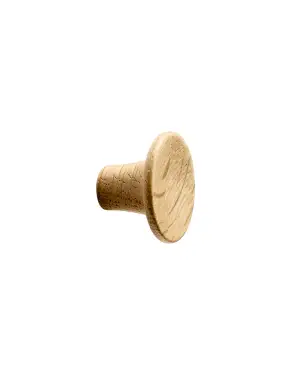 Click Here To Enlarge This Photo Of Furnipart 'Tuba' Wooden Cabinet Knob D28mm - Clear Lacquered Oak (109120028-052)