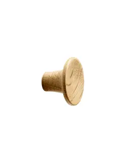 Furnipart 'Tuba' Wooden Cabinet Knob D28mm - Clear Lacquered Oak (109120028-052)