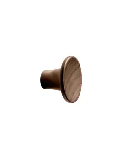 Furnipart 'Tuba' Wooden Cabinet Knob D28mm - Clear Lacquered Walnut (109120028-292)