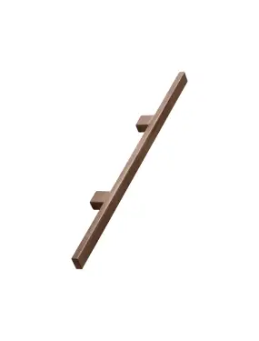 Click Here To Enlarge This Photo Of Furnipart 'Japan' Wooden Cabinet Pull L384mm / C160mm - Clear Lacquered Walnut (117760160-292)