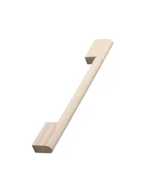 Click Here To Enlarge This Photo Of Furnipart 'Fortis' Wooden Cabinet Pull L316mm / C224+288mm - Untreated Oak (118020288-051)