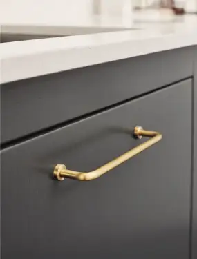 Click Here To Enlarge This Photo Of Furnipart 'Lounge' Cabinet Pull L174mm / C160mm - Polished Brass (240330160-29)