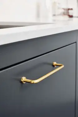 Click Here To Enlarge This Photo Of Furnipart 'Lounge' Cabinet Pull L174mm / C160mm - Polished Brass (240330160-29)