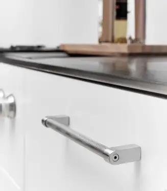 Click Here To Enlarge This Photo Of Furnipart 'Regular 2' Knurled Cabinet Pull L206mm / C192mm - Silk Polished (240530192-25)